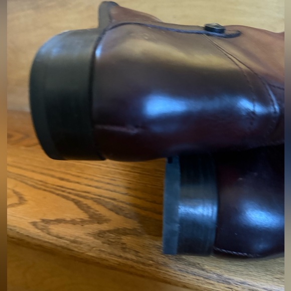 Frye Melissa Tab Tall Brown Leather Riding Boots - Picture 7 of 7